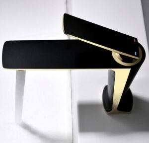 Черен смесител за баня Blandini Almond S Black - Gold