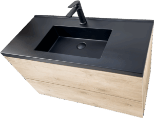 Голяма мебел за баня дърво дъб, светъл орех Siena 100 OAK B