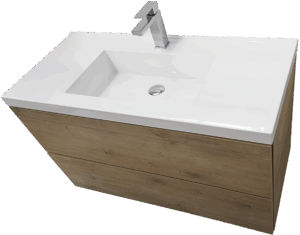 Голяма мебел за баня светъл орех Siena 100 OAK W