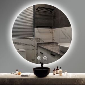 Ф60, 80 и 100см LED огледало за баня с осветление и нагревател