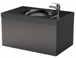 МЕБЕЛ ЗА БАНЯ ОТ PVC С ПЛОТ CATANZARO BLACK 75