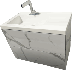 PVC МЕБЕЛ ЗА БАНЯ Porto L 80 Marble W