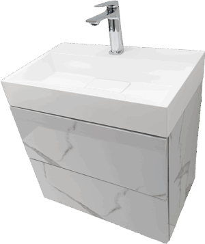 PVC МЕБЕЛ ЗА БАНЯ Matera 60 Marble W