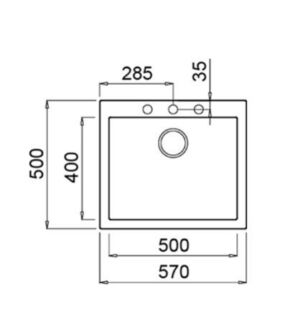 Кухненска мивка Тека Forsquare 50.40 черна