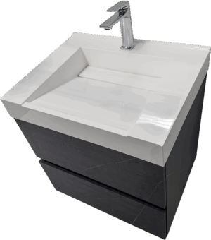 Сив мат шкаф за баня 60см Cremona Concrete W