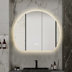 LED огледало за баня с нагревател против изпотяване 80 см