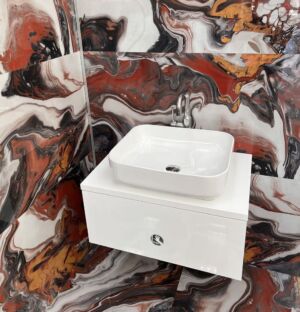 PVC МЕБЕЛ ЗА БАНЯ С ПЛОТ ROMA WHITE 60/70/75/80