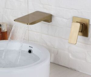 Златен вграден смесител за мивка Blandini Solid Gold