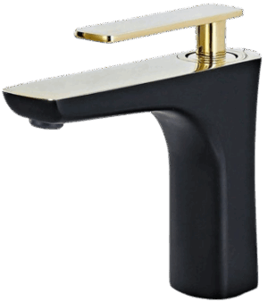 Черен златен смесител за баня Blandini Ventana S Black Gold