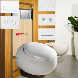 Структура за вграждане Alcaplast и висяща тоалетна EGG