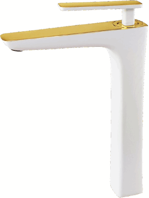 Висок смесител за баня Blandini Ventana L Gold White