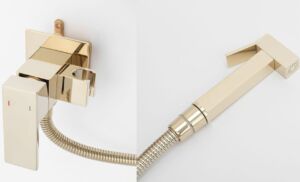 Златист хигиенен душ за вграждане в баня Corso Gold