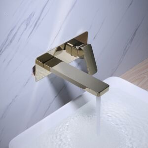 Златен смесител за мивка Blandini Flora Gold