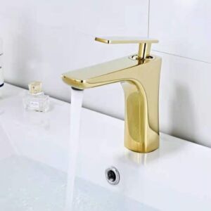 Златен смесител за баня Blandini Ventana S Gold