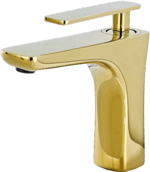 Златен смесител за баня Blandini Ventana S Gold