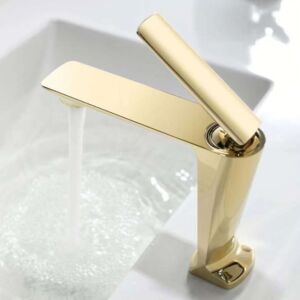Златен смесител за баня Blandini Almond S Gold