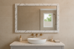 Огледало с PVC рамка Marble - мраморен ефект