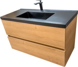 Голяма мебел за баня дърво Siena 100 Corbridge Black