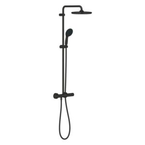 Черна душ система с термостат Grohe Tempesta 250