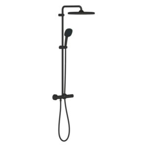 Черна душ система с термостат Grohe Tempesta Cube 250