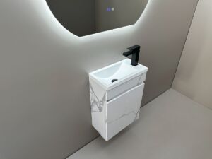 Малък шкаф за баня от ПВЦ Mini 43 Marble W