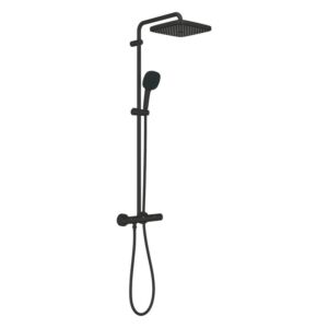 Черна душ система с термостат Grohe Tempesta Cube 250