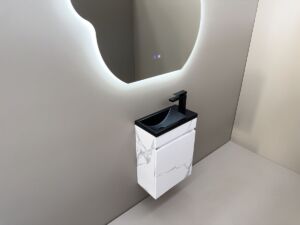 МЕБЕЛ ЗА БАНЯ MINI 43 MARBLE BLACK