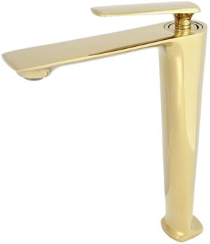Дизайнрски висок смесител за мивка Blandini Almond L GOLD