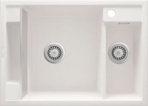 Двойна кухненска мивка Deante Magnetic 69x50 White