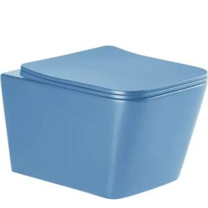 Син мат висяща тоалетна чиния Blue