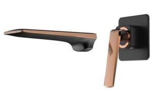 Черен смесител за баня Blandini Alure Black/ Rose