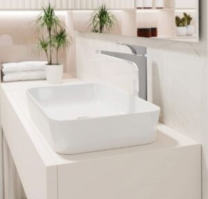 Висок смесител за баня Deante Hiacynt Chrome