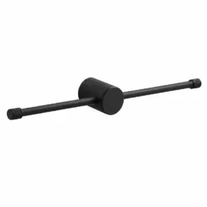 Двоен регулируем държач за кърпи черен мат Aurea Black 40 см
