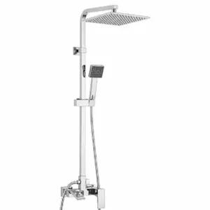 Хромиран външен душ за баня с чучур и пита Vigo Rain Chrome