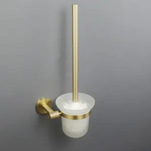 Четка за тоалетна чиния за стенен монтаж, цвят матирано злато Vivo Gold