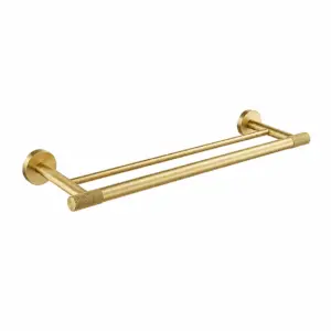 Двоен златен държач за кърпи и хавлии Vivo Gold