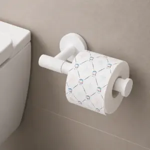Държач за тоалетна хартия или кърпа бял мат Vivo White