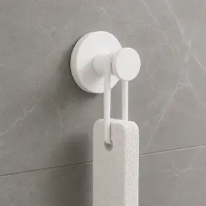 Малка закачалка за кърпа или гъба бял мат Vivo White