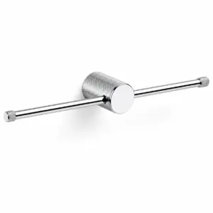 Регулируем държач двоен за кърпи и халати хром Aurea Chrome 40 см