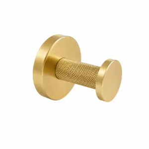 Единична закачалка за кърпа или гъба в цвят матирано злато Vivo Gold