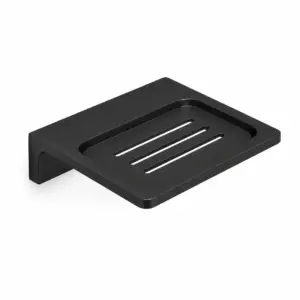 Масивна черна сапунерка със скрит монтаж Eterno Black