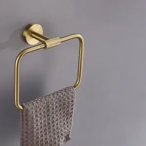 Златен държач/ринг правоъгълен за кърпи Vivo Gold