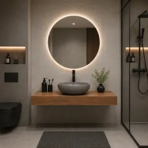 ПВЦ плот за мивка тип купа дървесен 50x40 орех