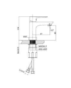 Смесител за мивка Spark Titanium