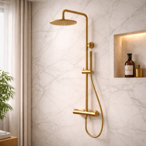 Златен душ за баня Spark Brushed Gold Златен душ за баня Spark Brushed Gold
