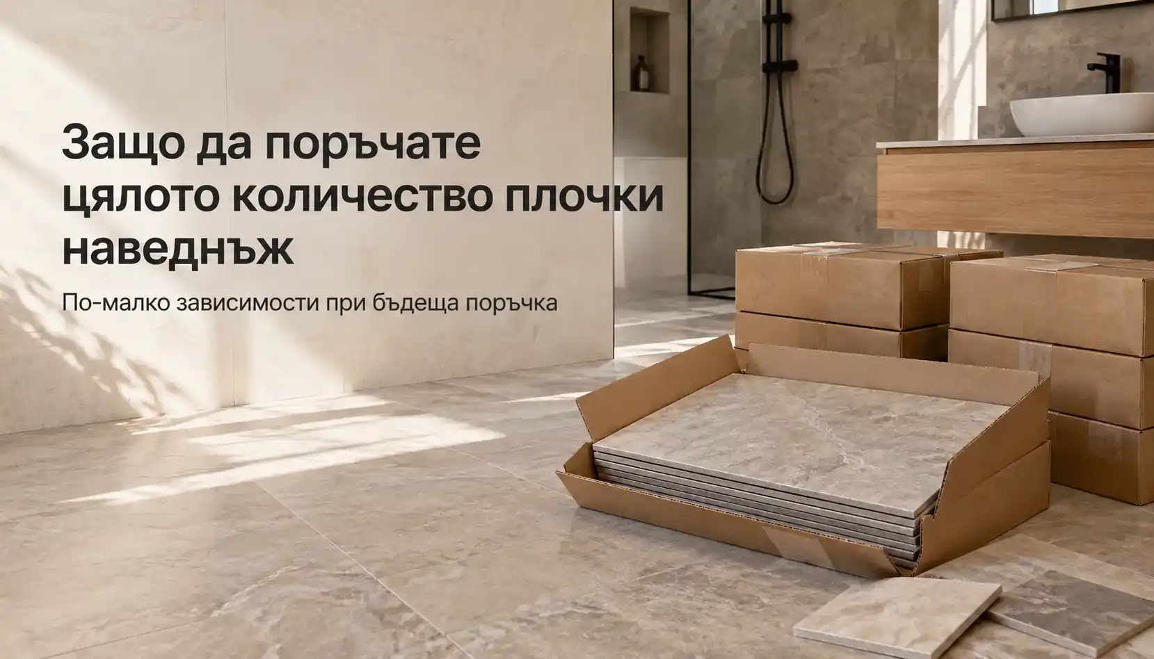 Защо е добре да поръчате цялото количество плочки наведнъж