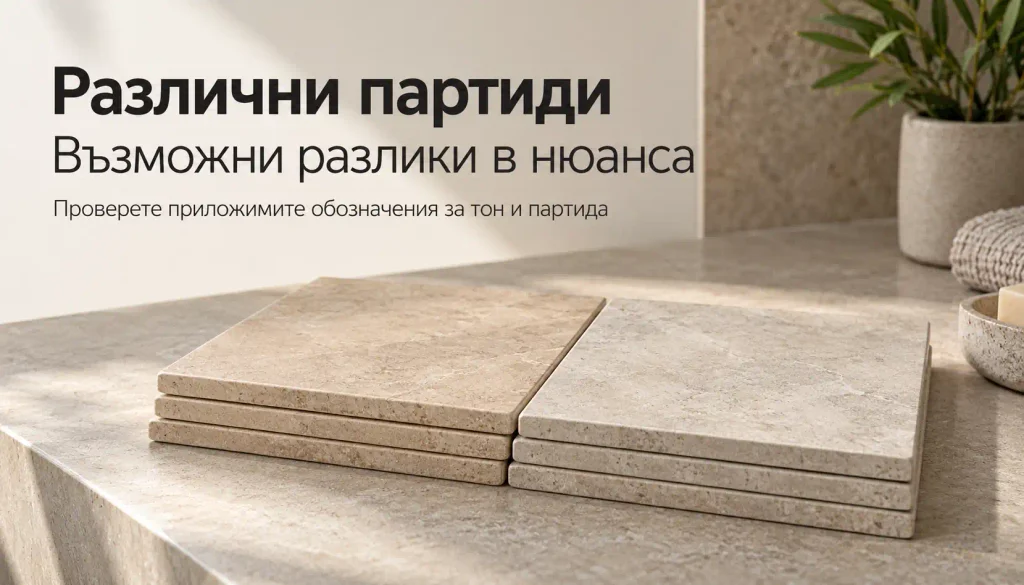 партиди и нюанси на плочките